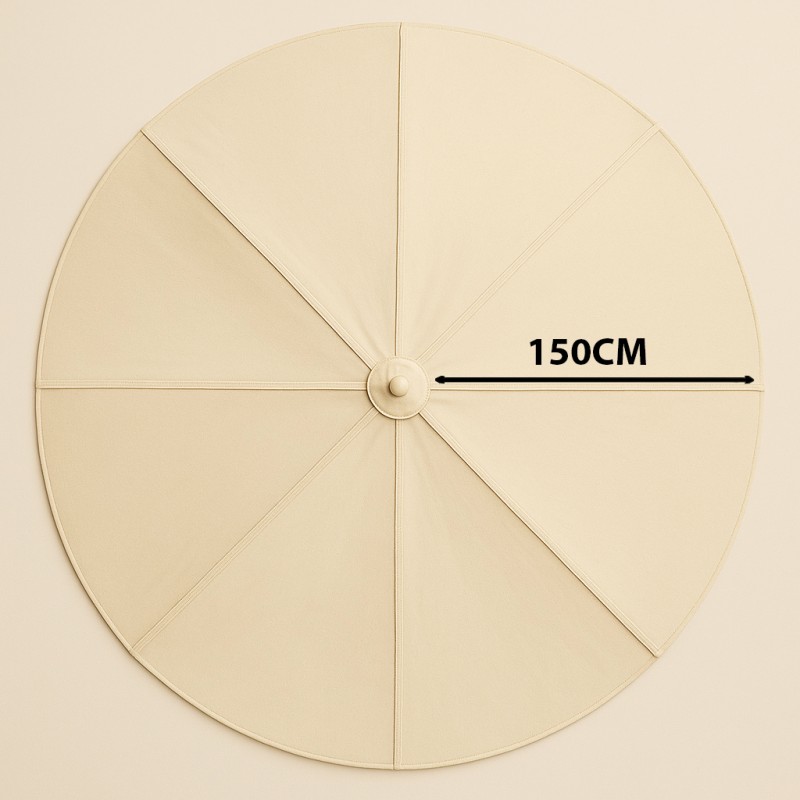 Εκρού Ανταλλακτικό Πανί Στρογγυλής Ομπρέλας Χωρίς Βολάν 186813 300cm , 8 Ακτίνες Κωδικός: 223915