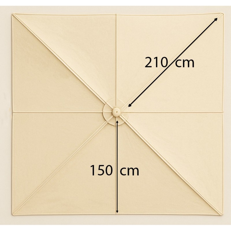 Εκρού Ανταλλακτικό Πανί Τετράγωνης Ομπρέλας Χωρίς Βολάν 300 Χ 300cm Κωδικός: 223916
