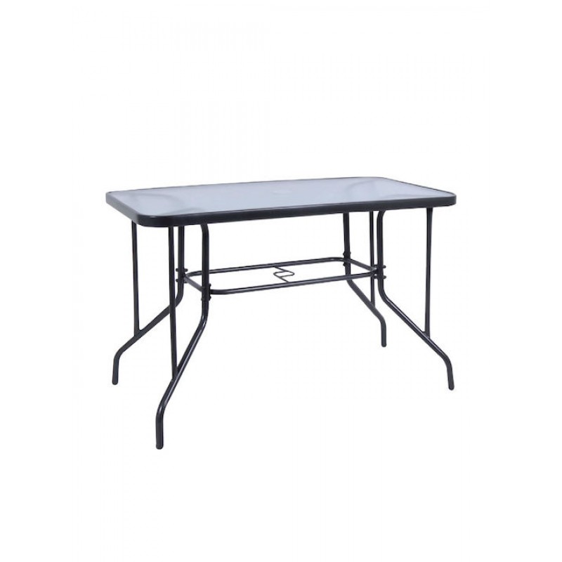 BALENO Τραπέζι Κήπου - Βεράντας, Μέταλλο Βαφή Ανθρακί, Γυαλί Κωδικός: [Ε-00017801] Ε2403,1
