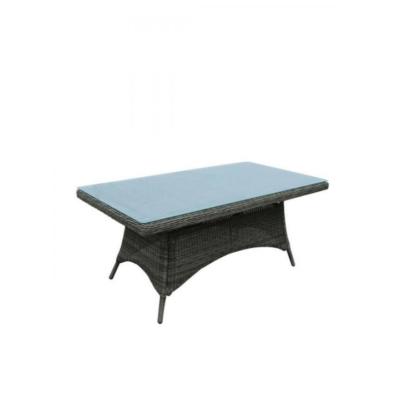 MONTANA Τραπέζι Dining Κήπου-Βεράντας ALU, Φ5mm Round Wicker Grey Brown Κωδικός: [Ε-00011267] Ε655,2