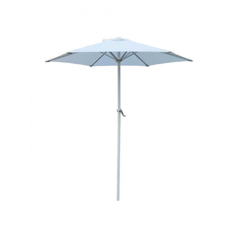 ΟΜΠΡΕΛΑ Αλουμινίου Χωρίς Flaps Σκελετός Άσπρο, Ύφασμα Άσπρο Κωδικός: [Ε-00021568] Ε925,11