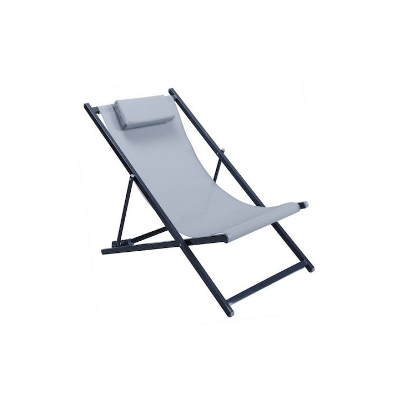 DECK Σαιζ-Λονγκ ξαπλώστρα Μέταλλο Βαφή Ανθρακί Textilene Γκρι Κωδικός: [Ε-00024268] Ε617,1