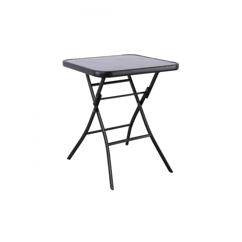 BALENO Πτυσσόμενο Τραπέζι Κήπου - Βεράντας, Μέταλλο Βαφή Μαύρο, Γυαλί Silk Μαύρο Κωδικός: [Ε-00024715] Ε2421,3