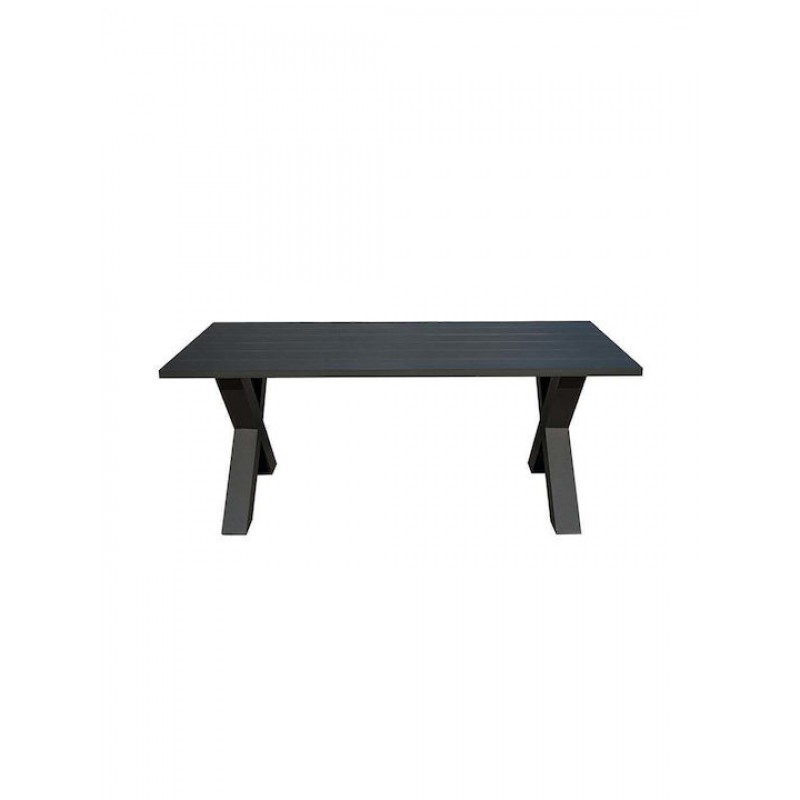 ALLEY Τραπέζι Dining Κήπου-Βεράντας ALU Ανθρακί Κωδικός: [Ε-00025656] Ε68421,2