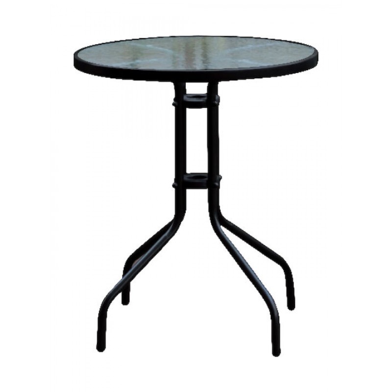 BALENO Τραπέζι Κήπου - Βεράντας, Μέταλλο Βαφή Μαύρο, Γυαλί Tempered Κωδικός: [Ε-00023427] Ε2400,3W