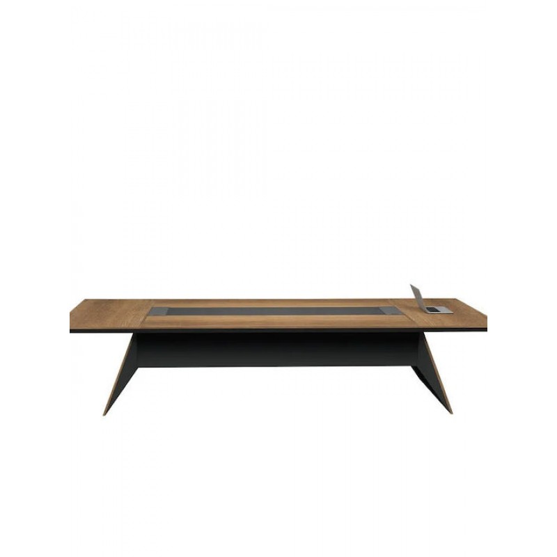 PROLINE Τραπέζι Συνεδρίου Απόχρωση Καρυδί Δρυς - Μαύρο   Κωδικός: [Ε-00022192] ΕΟ812