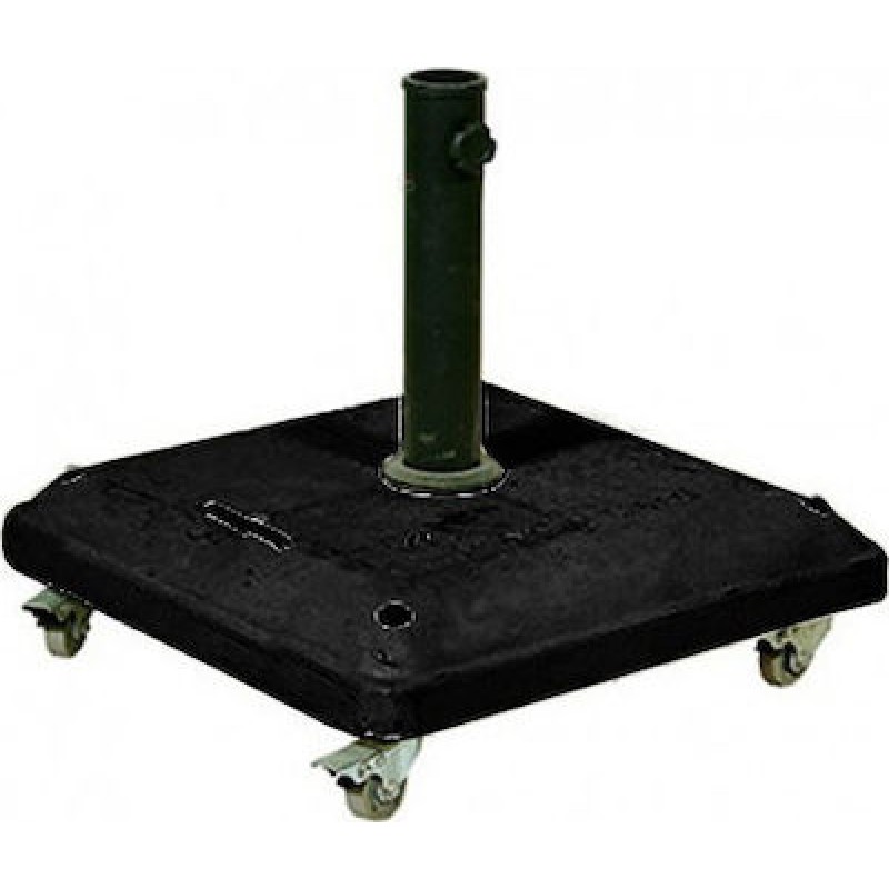 Μάυρη Τσιμεντένια Βάση Ομπρέλας 37Kgr , Με Ρόδες TH37B