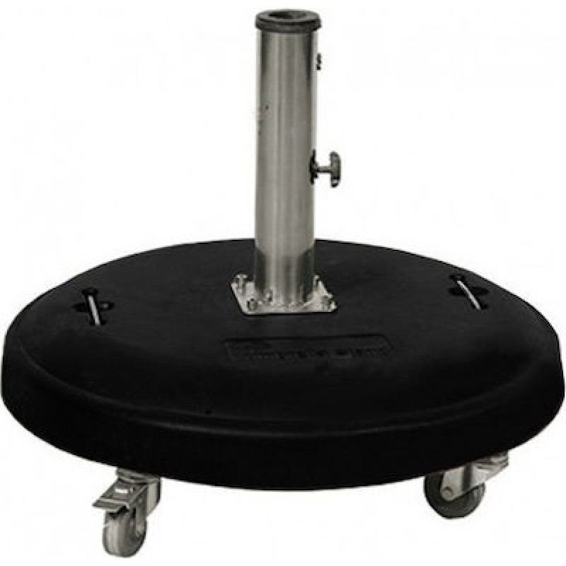 Μάυρη Τσιμεντένια Βάση Ομπρέλας 37Kgr ⌀ 60cm με Ροδάκια Και Φρένο ΜΑΥΡΗ TH50B