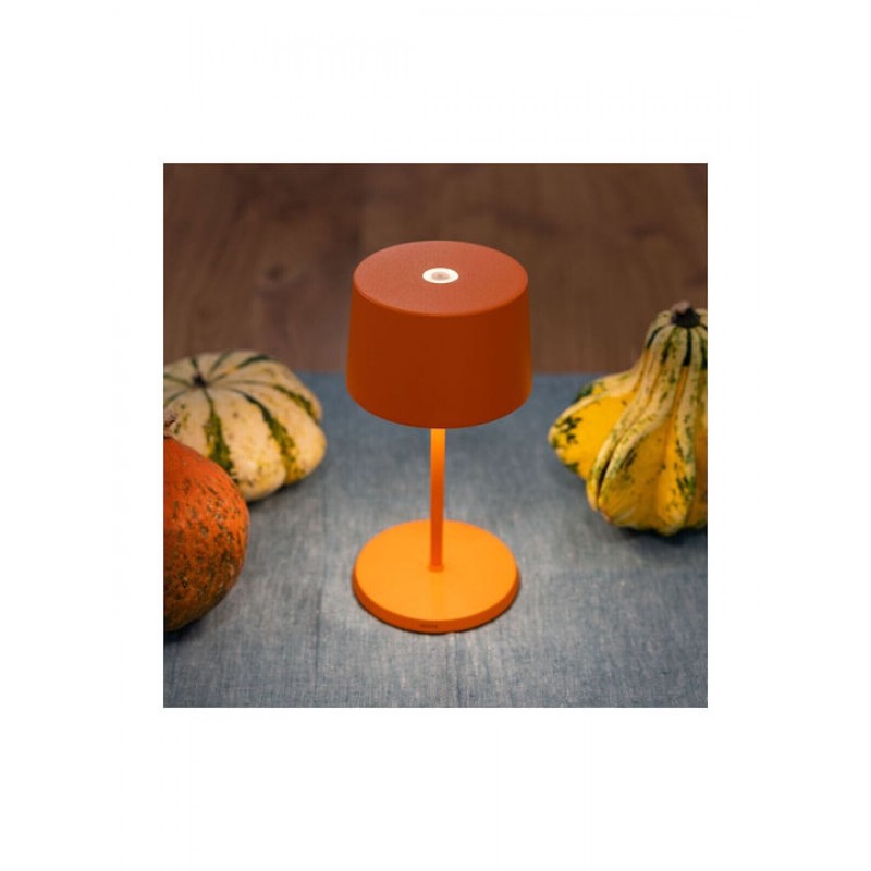 Φωτιστικό Επιτραπέζιο Επαναφορτιζόμενο Olivia Mini LD0860Z3 Φ11x22cm Led 2,2W Orange Zafferano