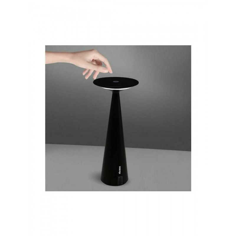 Επιτραπέζιο Φωτιστικό Επαναφορτιζόμενο Led Dama Por Usb Ld0611N3 Ip54 Black Zafferano  