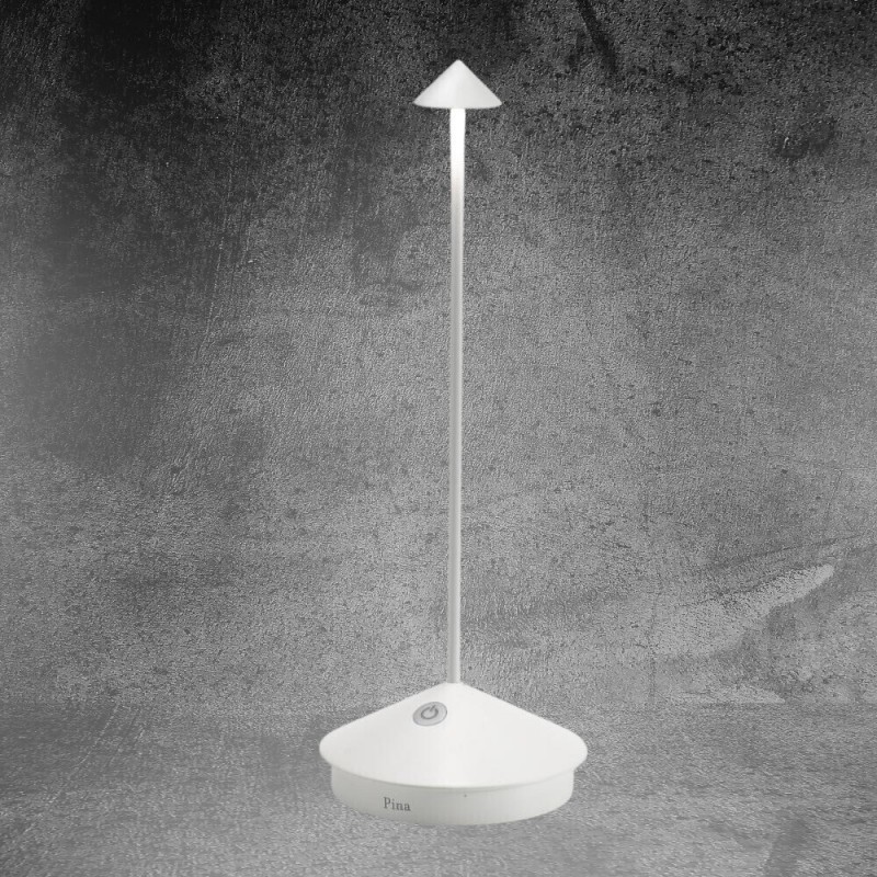  Επιτραπέζιο Φωτιστικό Επαναφορτιζόμενο Led Pina Pro Ld0650B3 Ip54 White Zafferano  