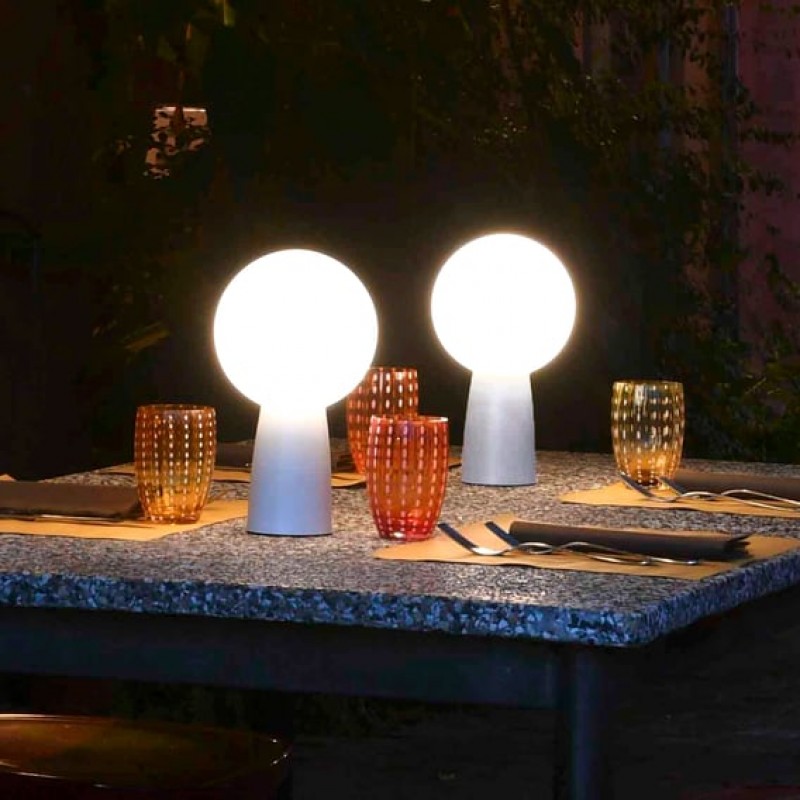  Επιτραπέζιο Φωτιστικό Επαναφορτιζόμενο Led Olimpia Pro Ld0900N3 Ip54 Dark Grey Zafferano  